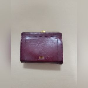 HOBO Violet Kisslock Wallet, Color Merlot